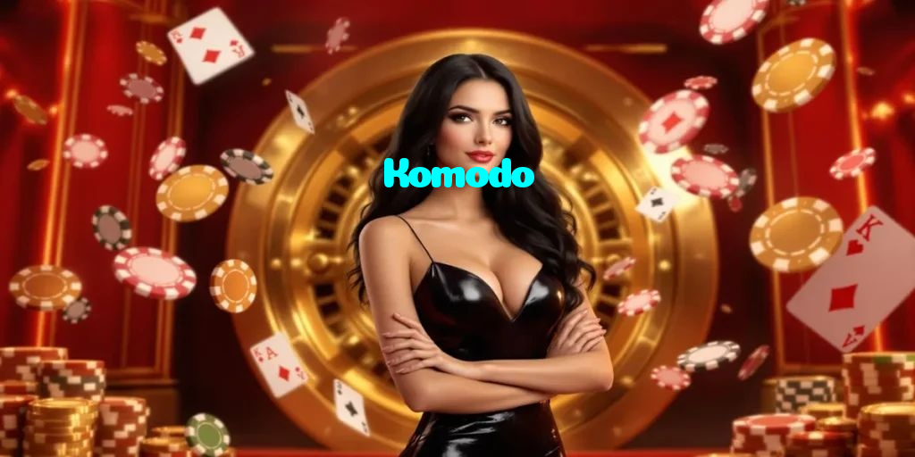 Komodo casino presented on mobile device in Pakistan with slots and live games